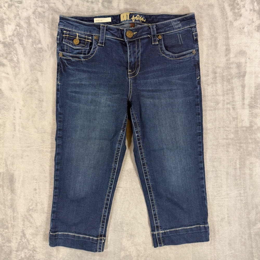 Kut from the Kloth Nicole Crop Jeans Women's Size 6 Blue Dark Wash Denim